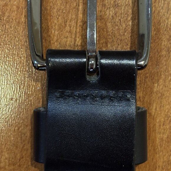 Black Men’s Brighton Leather Belt - Picture 4 of 11
